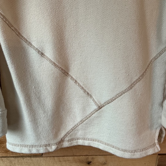 Soft Surrounding PS Ivory Pullover Tunic Top Mock Turtleneck Lagenlook Beachy - Picture 2 of 6